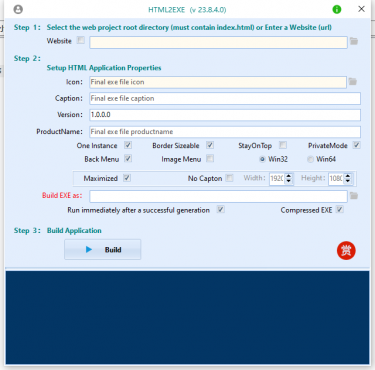【免费HTML网页转EXE工具】HTML2EXE v23.8.4.0