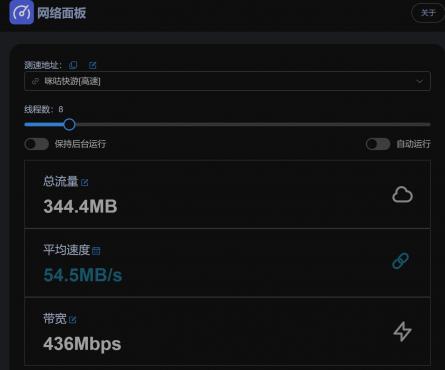 网络面板-在线流量消耗器