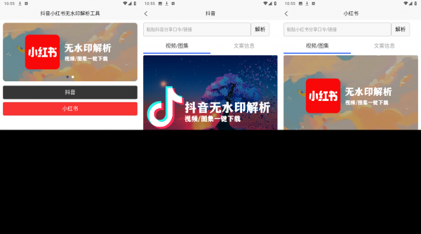 无水印解析-抖音小红书一键解析