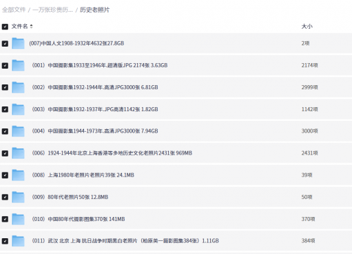 一万张中国各个时期珍贵历史老照片