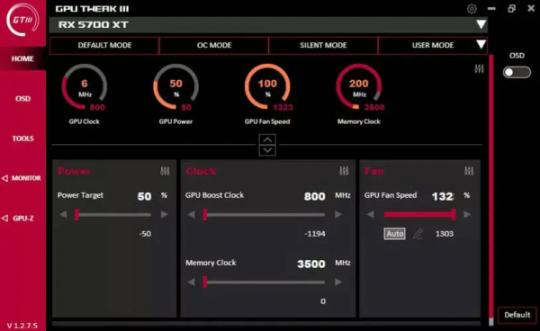 显卡超频GPU Tweak III v2.0.6.1