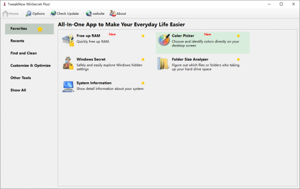 TweakNow WinSecret Plus!(系统优化软件) v8.0.1 便携版