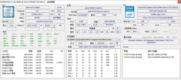 HWiNFO硬件检测工具v8.48.5995绿色版